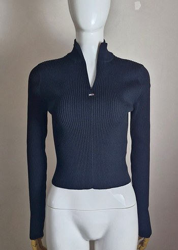 Tommy hilfiger fermuarlı sweatshirt - Görsel 2