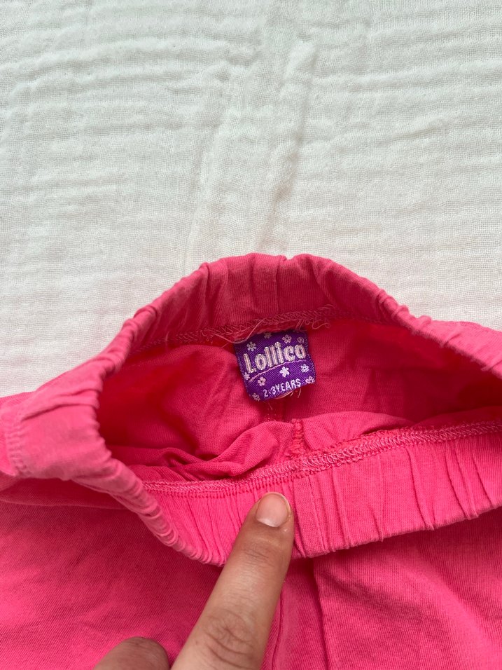 Kız Çocuk Basic Pembe Pamuk Şort - Görsel 3