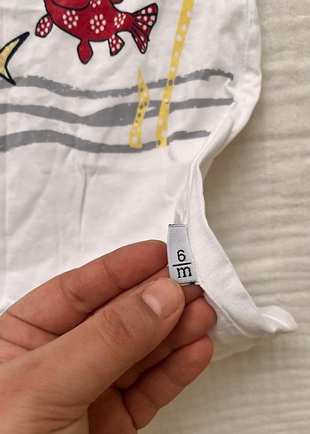 Bebek Erkek Kısa Kollu Balık Desenli Tulum - Görsel 2