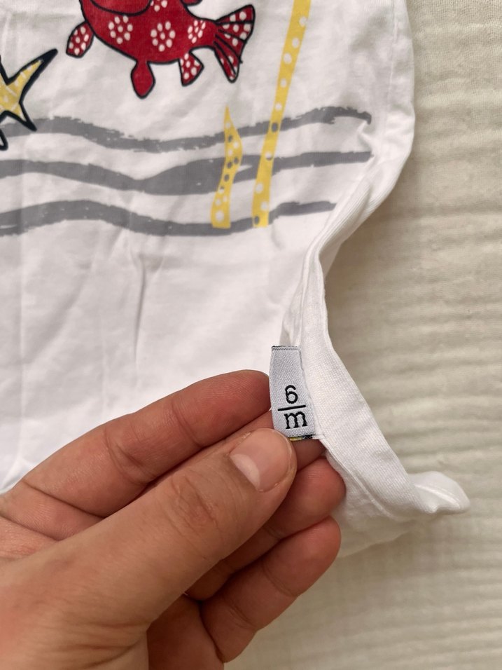 Bebek Erkek Kısa Kollu Balık Desenli Tulum - Görsel 2