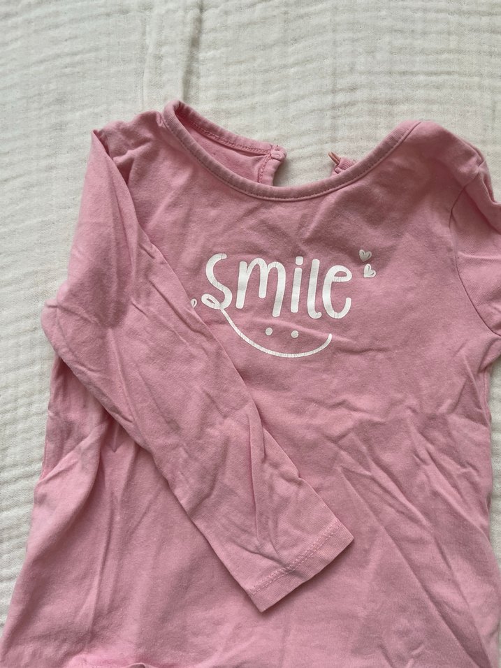 Kız Çocuk Pembe Uzun Kollu Tişört - Görsel 2
