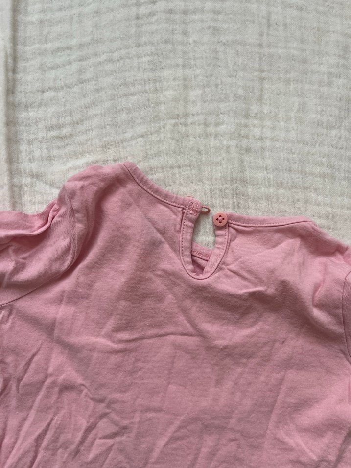 Kız Çocuk Pembe Uzun Kollu Tişört - Görsel 4