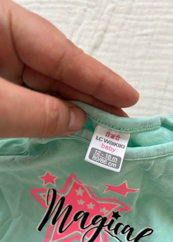 Kız Çocuk Turkuaz Kısa Kollu Tişört - Görsel 5