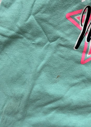 Kız Çocuk Turkuaz Kısa Kollu Tişört - Görsel 3