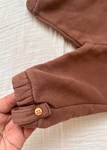 Düğmeli Kahverengi Erkek Çocuk Pantolonu - Görsel 3