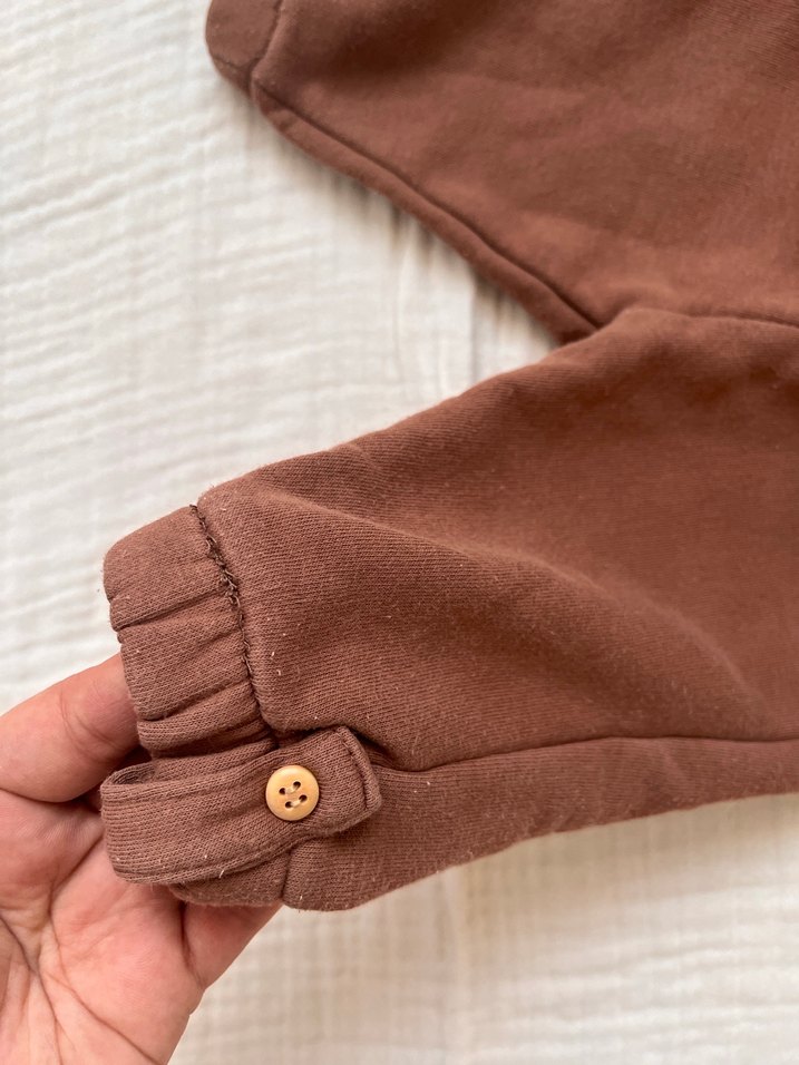 Düğmeli Kahverengi Erkek Çocuk Pantolonu - Görsel 3
