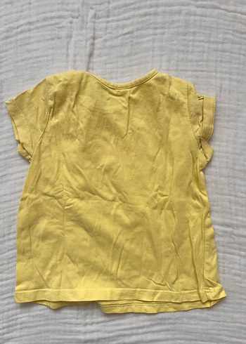 Sarı Pamuklu Kız Çocuk Tişörtü - Görsel 2