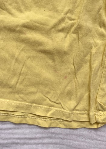 Sarı Pamuklu Kız Çocuk Tişörtü - Görsel 3