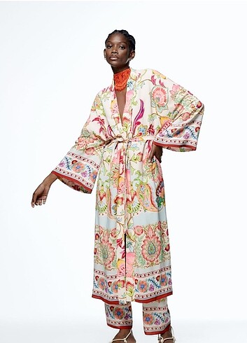 s Beden pembe Renk Zara Kimono/Kaftan