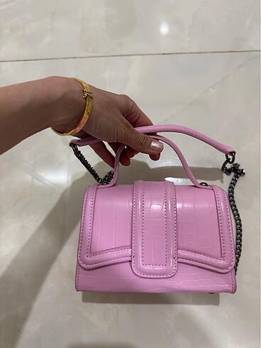  Beden Zara pembe çanta