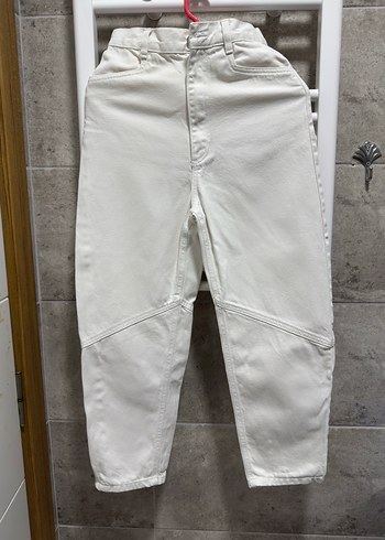 Zara beyaz yüksek bel jean