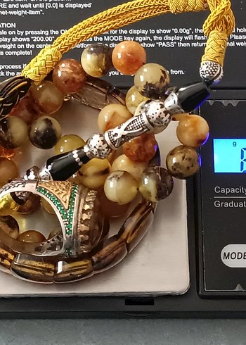 doğal damla kehribar set - Görsel 4