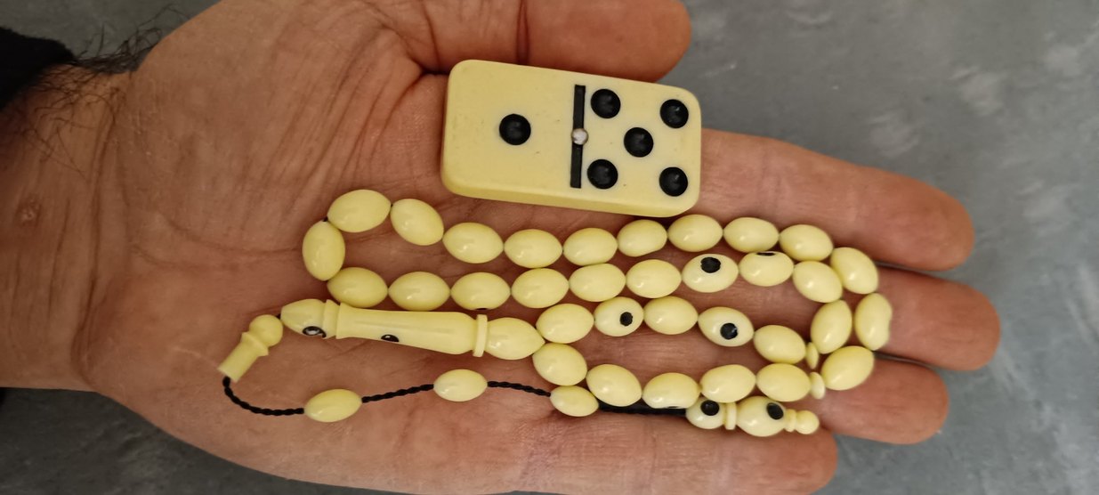 Çin domino taşı antika tesbih - Görsel 2