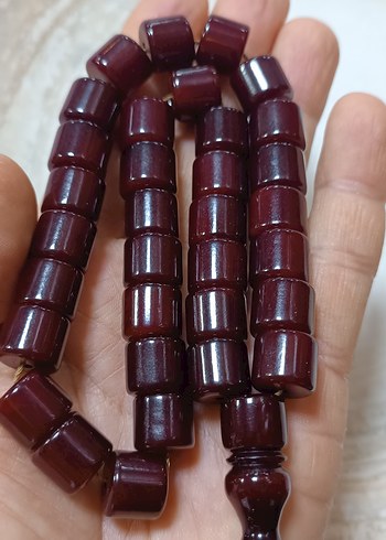 eski sıkma kehribar tesbih - Görsel 2