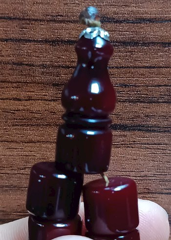 eski sıkma kehribar tesbih - Görsel 5