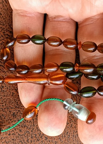 Osmanlı ateş kehribar tesbih - Görsel 4