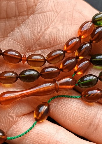 Osmanlı ateş kehribar tesbih - Görsel 6