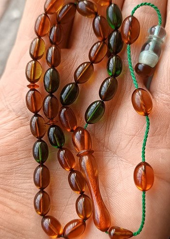 Osmanlı ateş kehribar tesbih - Görsel 5