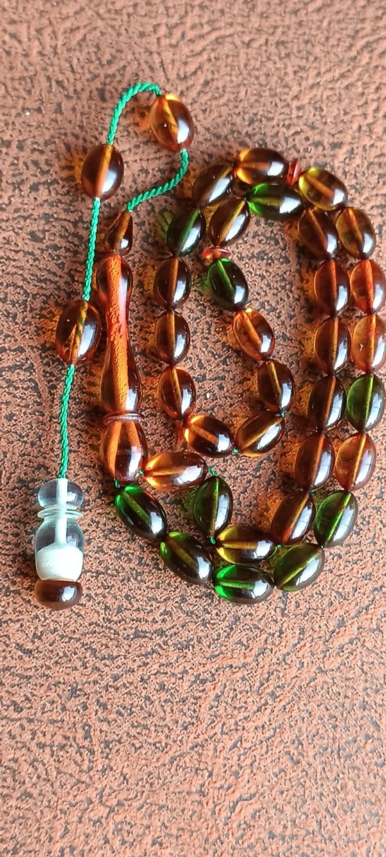 Osmanlı ateş kehribar tesbih - Görsel 2