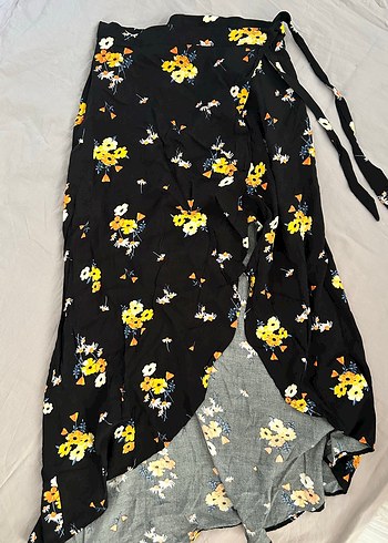 H&M Çiçek Desenli Uzun Salaş Midi Etek