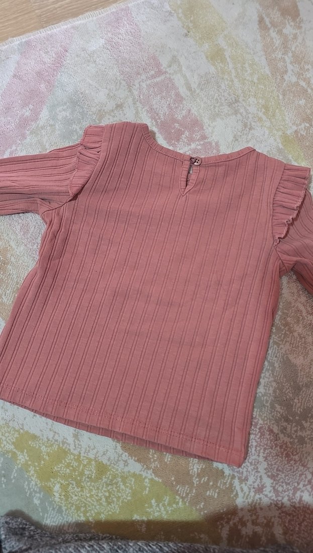 Pembe Bebek Kız Takım, Uzun Kollu, Pliseli - Görsel 3