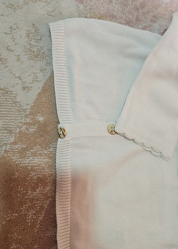 Nakışlı Beyaz Kız Hırka - Görsel 6