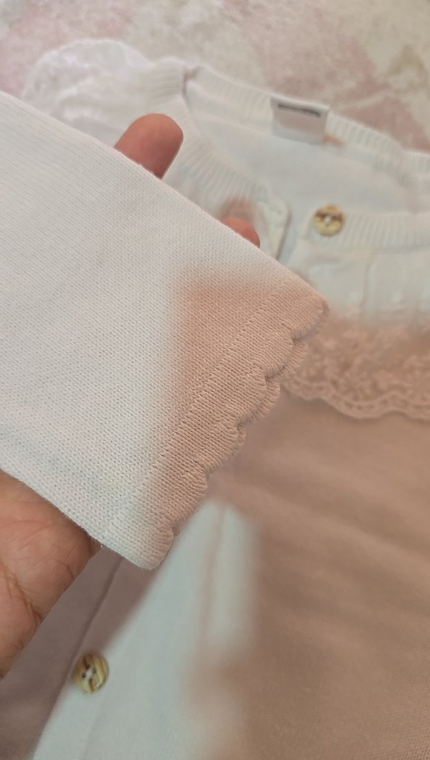 Nakışlı Beyaz Kız Hırka - Görsel 4