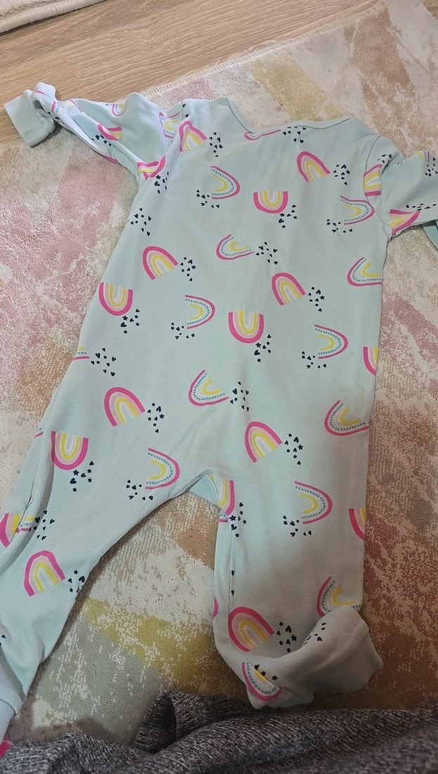 fermuarlı Renkli Bebek Kız Tulumu - Görsel 5