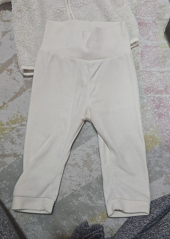 H&M Beyaz Kapüşonlu Bebek Takımı, Uzun Kollu