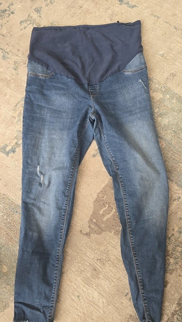 Mavi Hamile Kot Pantolon - Normal Boy, Dar Kesim - Görsel 4