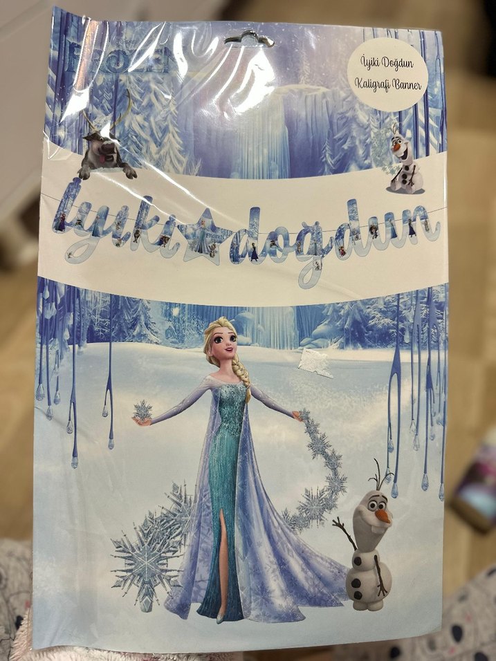 Mavi Frozen Elsa Temalı Parti Seti - Görsel 4