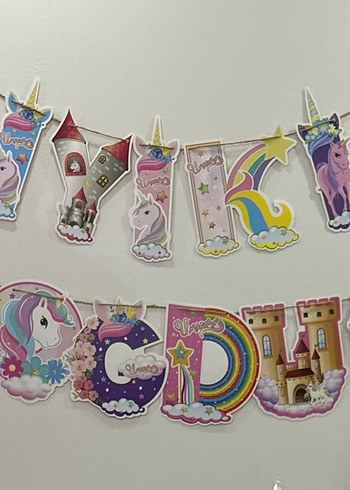 Renkli Unicorn Parti Malzemeleri Seti - Görsel 2