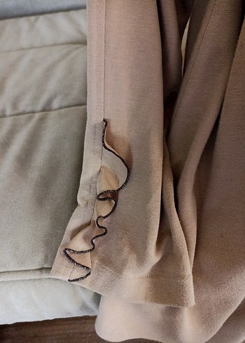 Vintage Bej renkli hamile Fırfırlı tunik. 
İkizler marka - Görsel 3