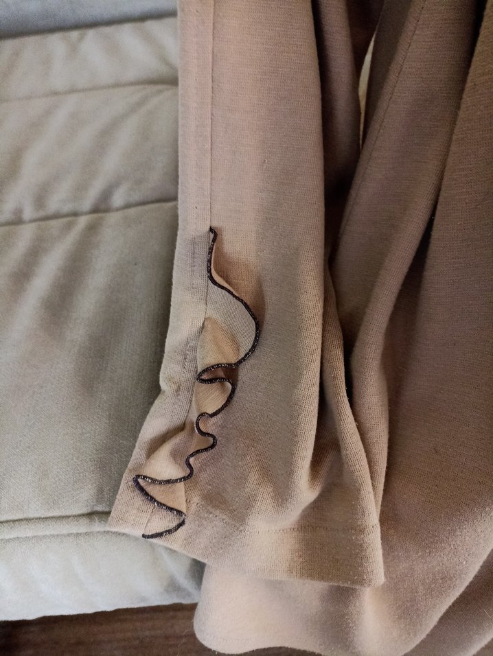 Vintage Bej renkli hamile Fırfırlı tunik. 
İkizler marka - Görsel 3