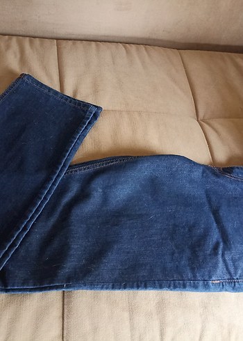 Mavi Düz Kesim Kadın Denim Pantolon - Görsel 3