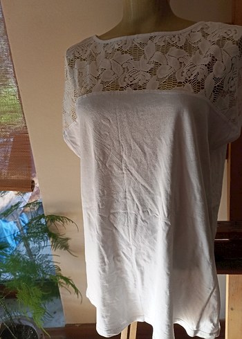 Dantel Detaylı Beyaz Kadın Bluz - Görsel 4