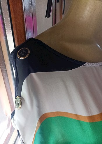 Renkli Desenli Uzun Hamile Tuniği - Görsel 2