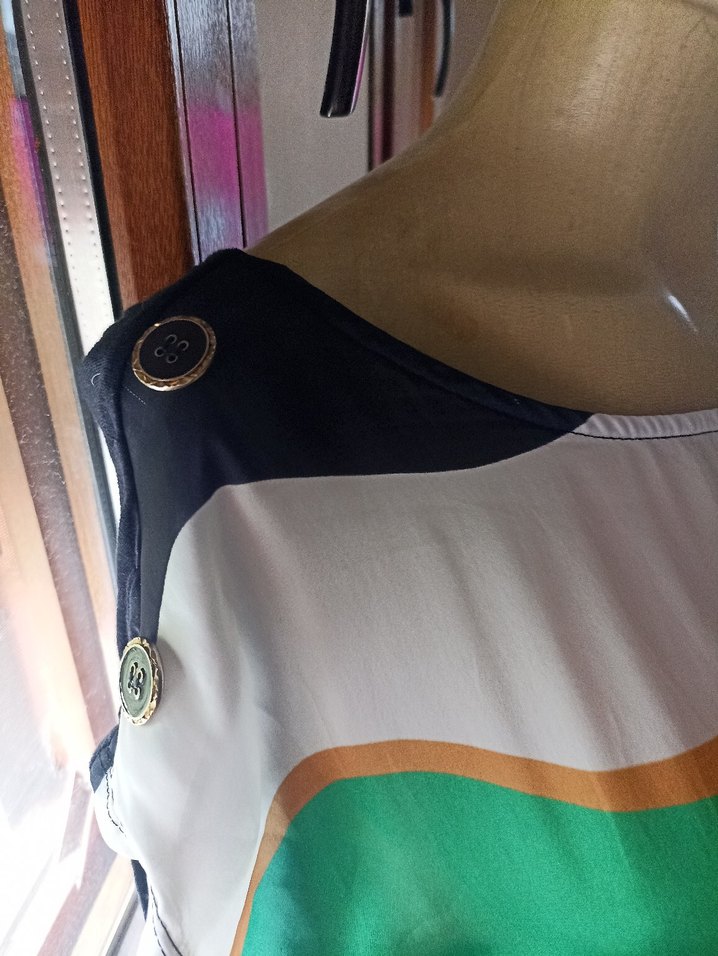 Renkli Desenli Uzun Hamile Tuniği - Görsel 2