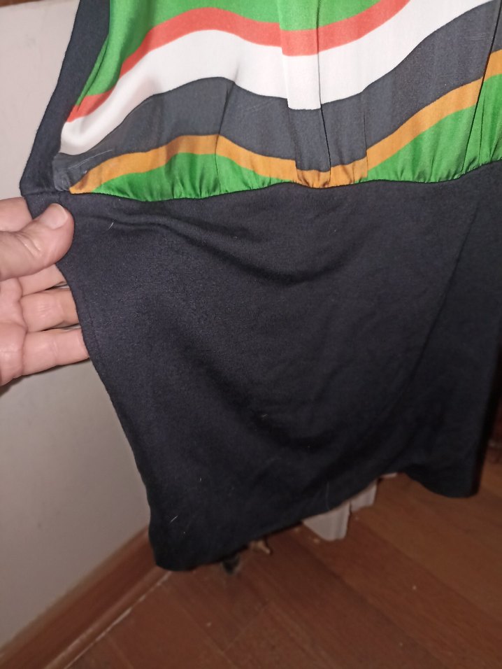 Renkli Desenli Uzun Hamile Tuniği - Görsel 3