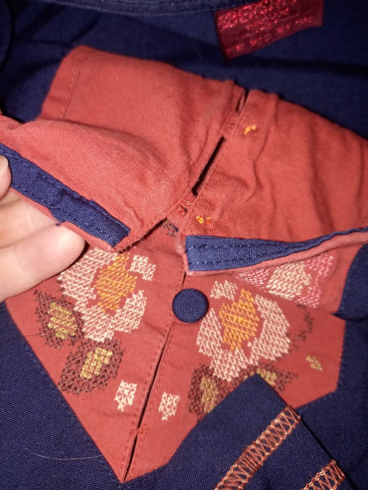 Nakışlı Düğmeli Bohem Hamile Tunik - Görsel 3