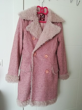 pembe çok şık koton palto