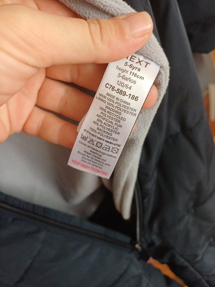 next Kürklü Kapüşonlu Siyah Bebek Tulumu - Görsel 5