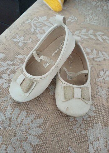 Kız Çocuk Beyaz Dantel Detaylı Babet - Görsel 3