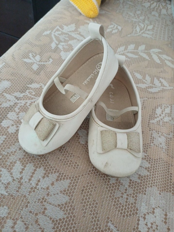 Kız Çocuk Beyaz Dantel Detaylı Babet - Görsel 3