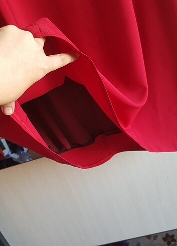 44 Beden kırmızı Renk abiye elbise 