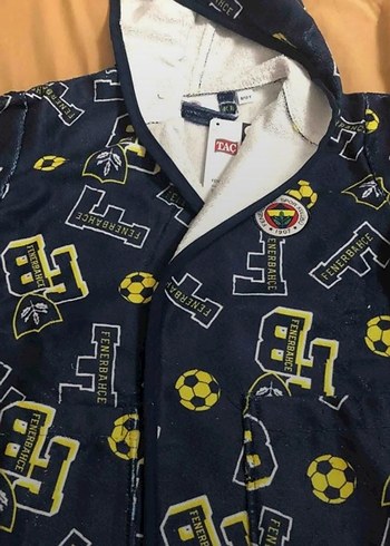 taç Erkek Çocuk Lacivert Baskılı Bornoz - Görsel 5