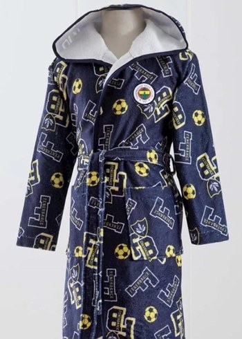 taç Erkek Çocuk Lacivert Baskılı Bornoz - Görsel 3