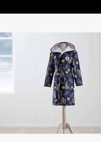 taç Erkek Çocuk Lacivert Baskılı Bornoz - Görsel 2