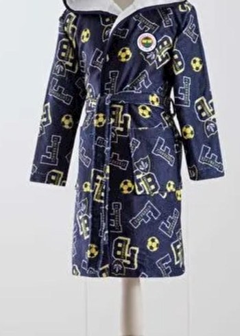 taç Erkek Çocuk Lacivert Baskılı Bornoz - Görsel 8