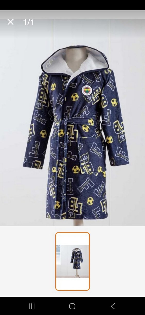 taç Erkek Çocuk Lacivert Baskılı Bornoz - Görsel 4